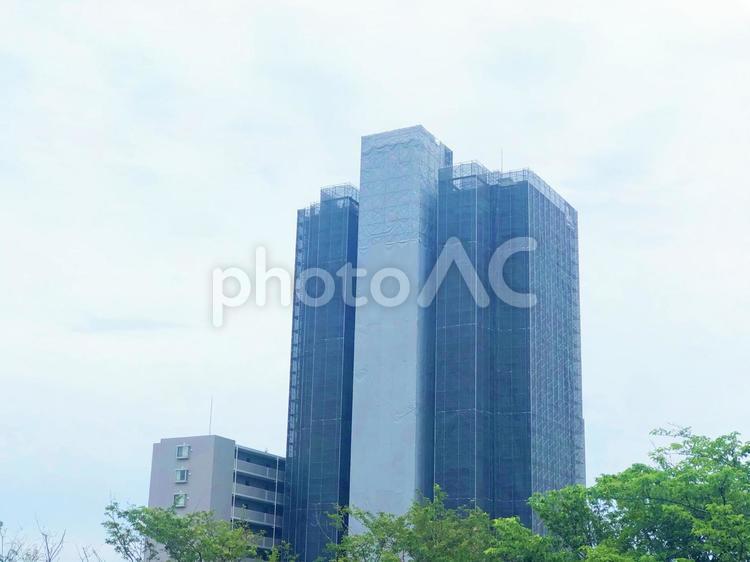 建設中のマンション マンション,外観,ビルの写真素材