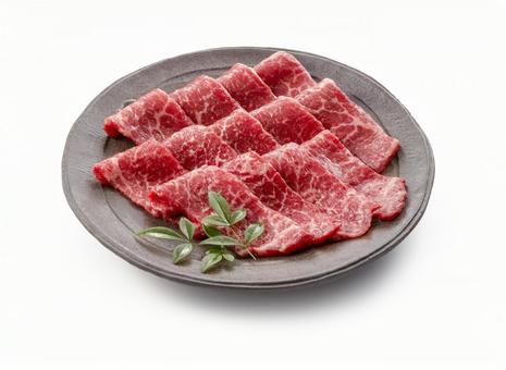 焼き肉用牛肉 皿盛り 焼き肉用牛肉 皿盛りの写真