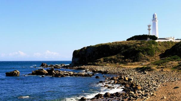 犬吠埼灯台　千葉県銚子市　観光スポット 犬吠埼,絶景,灯台の写真素材