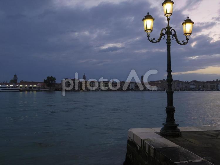 夕暮れのベニス ベニス,イタリア,旅行の写真素材