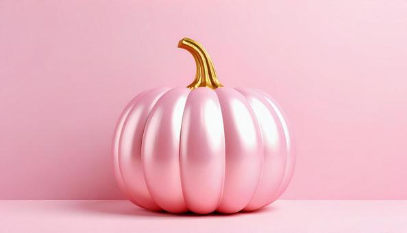 ピンクゴールドなハロウィンかぼちゃ ピンクゴールドなハロウィンかぼちゃの写真