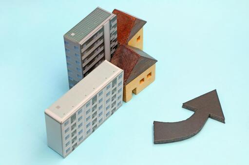 不動産価値上昇のイメージ 不動産投資,投資,不動産の写真素材