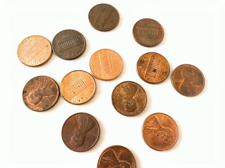 アメリカのコイン(1セント)4 アメリカのコイン(1セント)4 コイン,硬貨,お金の写真素材