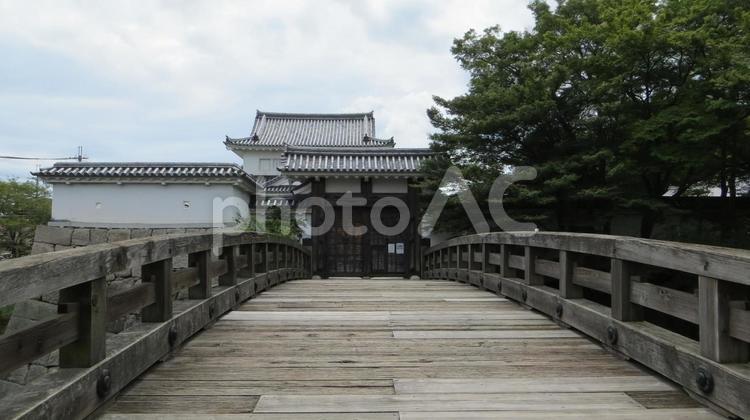 水口城　復興された門と櫓 水口城,碧水城,平城の写真素材
