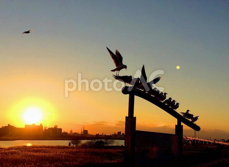 夕暮れ 夕暮れ,夕焼け,夕映えの写真素材