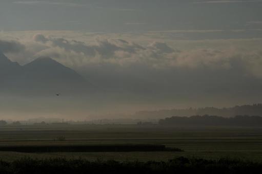 朝霧の風景 朝霧の風景の写真