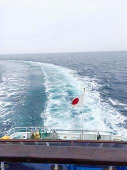 海の道 海,網走,北海道の写真素材