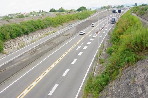 都城志布志道路 都城志布志道路 宮崎県,都城市,道路の写真素材