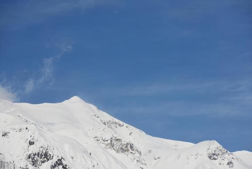 冬の笠ヶ岳の写真