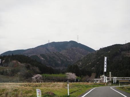 笹尾山と関ケ原古戦場決戦地 関ケ原,古戦場,決戦地の写真素材