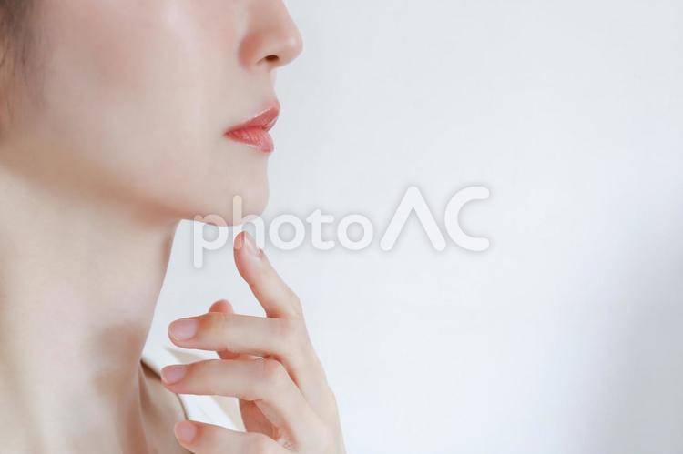 女性の横顔　フェイスライン 女性,顔,フェイスラインの写真素材