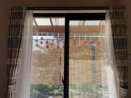 部屋からの眺め サッシ,扉,部屋の写真素材