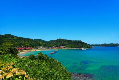 島根町、千酌の絶景 島根町、千酌の絶景 絶景,松江市,島根町の写真素材