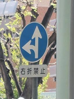 標識 指定方向以外通行禁止 (3) 標識,道路標識,本標識の写真素材