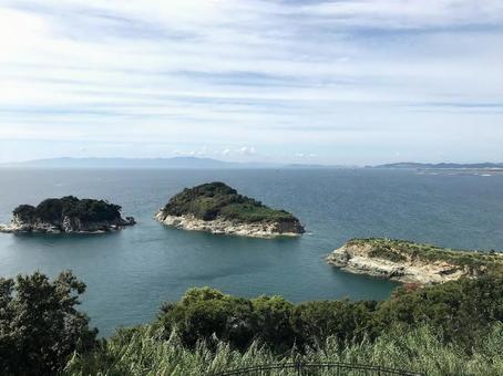和歌浦・大島と中ノ島と番所庭園 和歌山県,和歌山市,和歌山の写真素材