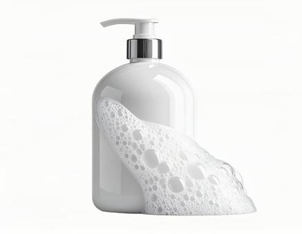 オシャレな泡タイプ石鹸の背景透過画像の写真