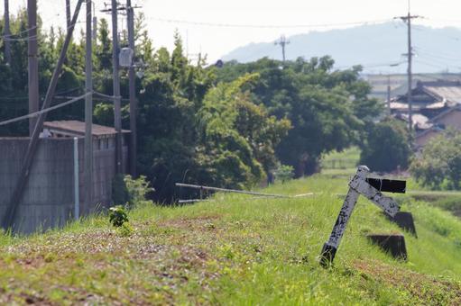 三木鉄道、宗佐駅付近の廃線跡 三木鉄道、宗佐駅付近の廃線跡 三木鉄道,廃線,廃線跡の写真素材
