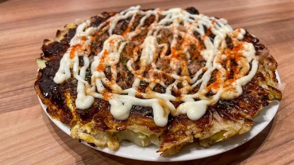 ふきやのお好み焼き ふきやのお好み焼き お好み焼き,ふきや,福岡の写真素材