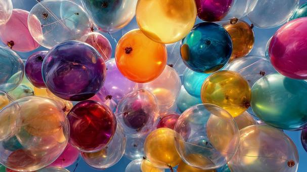 カラフルな風船のイメージの写真