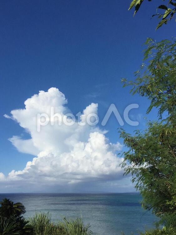 長浜の海の風景 何人もありません,夏,大洋の写真素材
