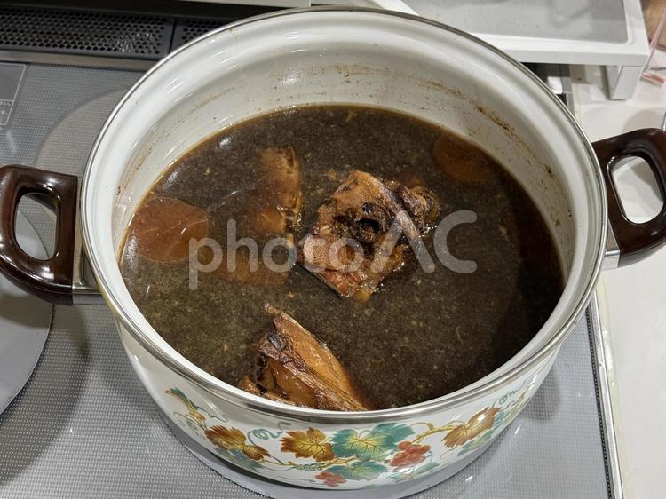 鍋の中に余ったブリ大根 水産物,味付け,旨みの写真素材