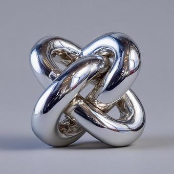 テーブル上の金属のオブジェ テーブル上の金属のオブジェの写真