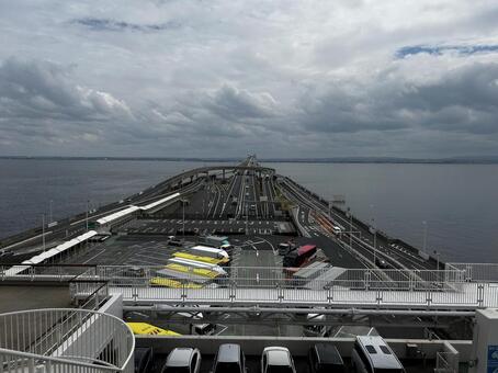 海ほたる1 海ほたる,道の駅,海の写真素材
