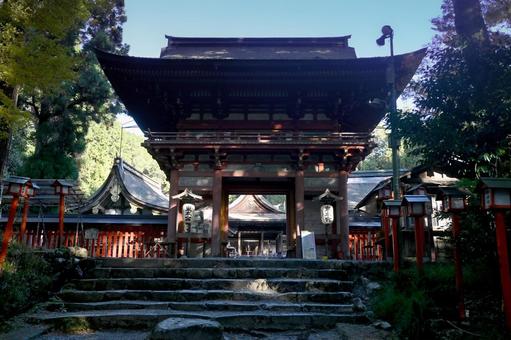 滋賀・大津市 日吉大社 東本宮 楼門 日吉大社,東本宮,楼門の写真素材