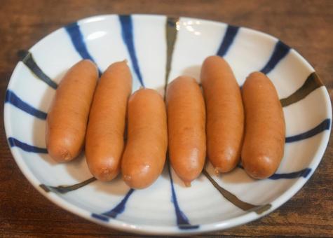 シンプルなボイルソーセージ シンプルなボイルソーセージの写真
