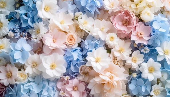 パステル調の花の背景壁紙写真 パステル調の花の背景壁紙写真の写真
