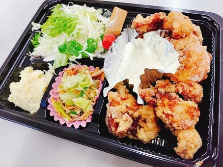 タルタル唐揚げ弁当 弁当,からあげ,タルタルソースの写真素材