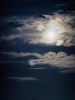 月明かりの夜 月明かりの夜 月,満月,夜空の写真素材
