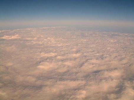 飛行機から見た雲海 飛行機から見た雲海 雲海,空,旅客機の写真素材