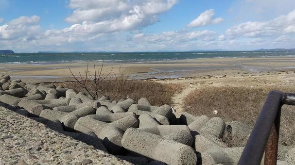 海　砂浜 自然,風景,海の写真素材