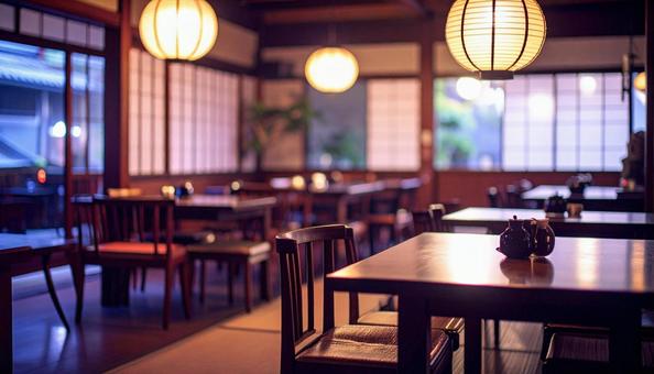 開店前の無人の居酒屋の写真