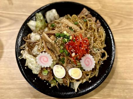 博多焼きラーメン  焼きラーメン,焼きそば,ラーメンの写真素材