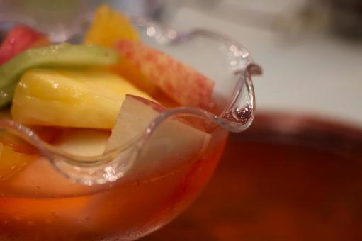 Morning fruit dessert at an Osaka coffee shop, JPG