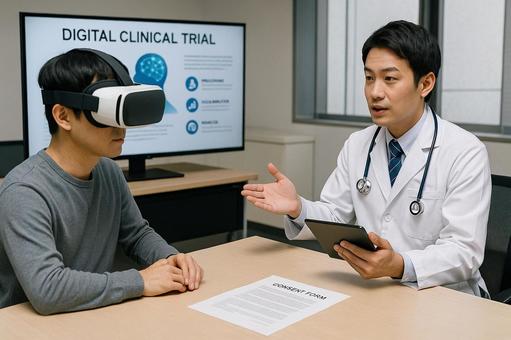 VRヘッドセットでデジタル治験説明会 VRヘッドセットでデジタル治験説明会 の写真