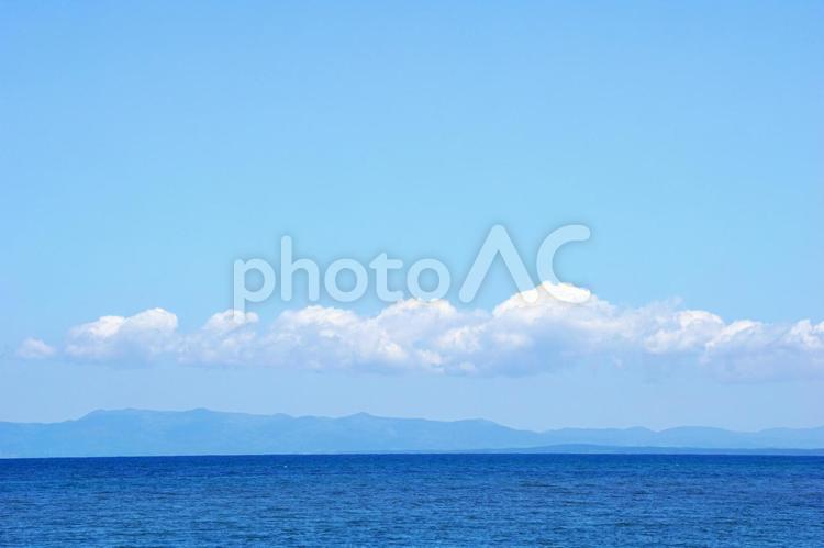 空と海と雲 海,空,雲の写真素材
