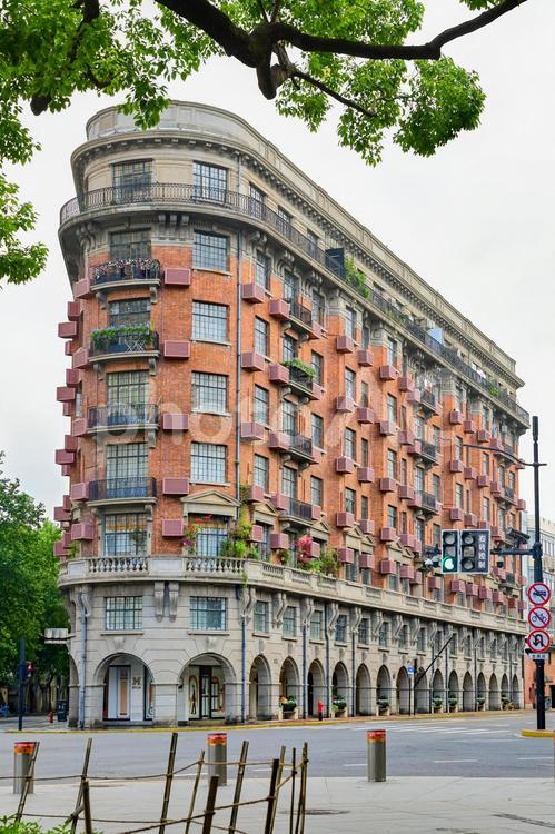 上海・武康大楼（旧フランス租界） 武康大楼,上海,フランス租界の写真素材