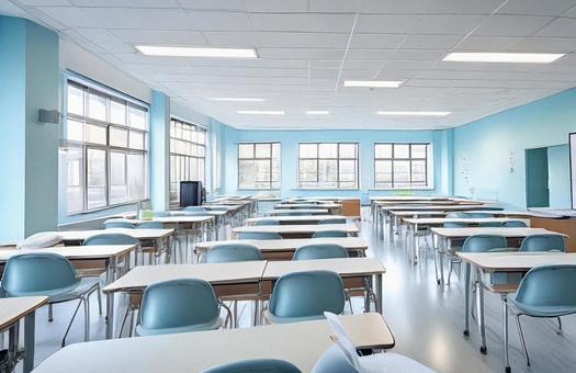 明るい教室の写真