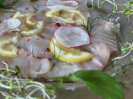 白身魚のカルパッチョ 白身魚のカルパッチョの写真
