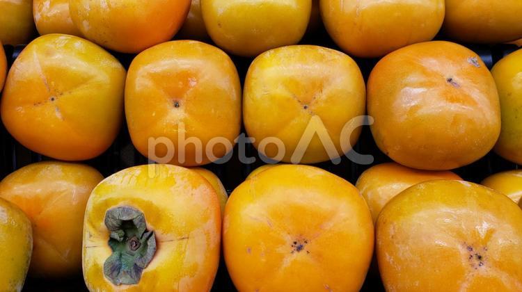 柿　種なし 柿,かき,種なしの写真素材
