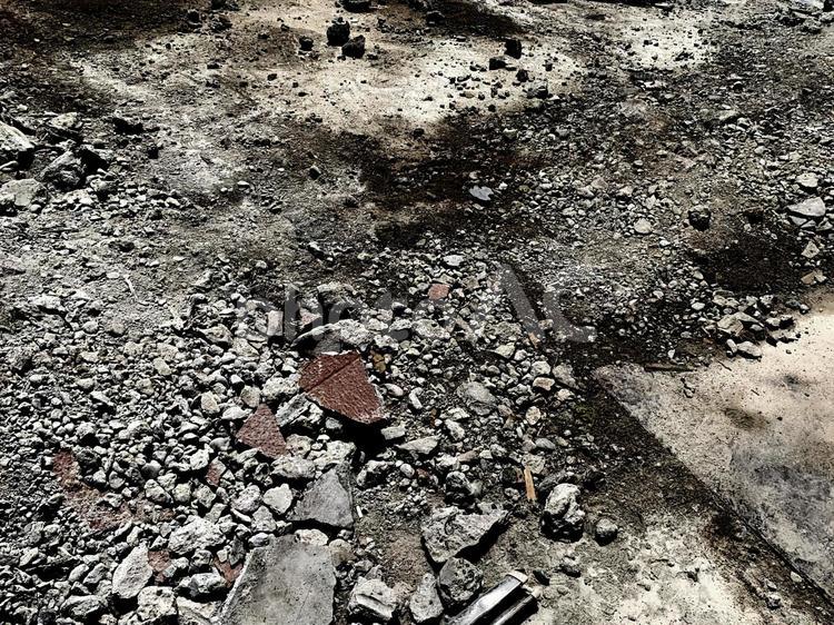 地面（解体現場のがれきくず） 地面,土,テクスチャの写真素材