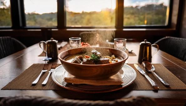 熱々のビーフシチュー ビーフシチュー,シチュー,煮込み料理の写真素材