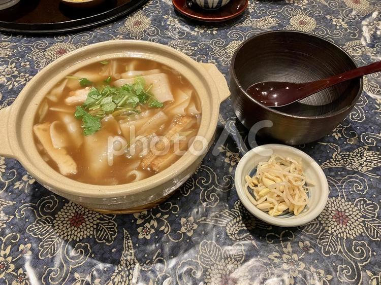 食べ物　おきりこみ おきりこみ,麺,幅広の写真素材