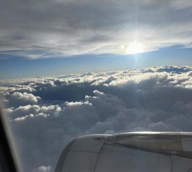 空の旅 空の旅 空,旅,飛行機の写真素材