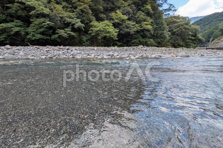 澄んだ水が流れる川【静岡県安倍川】_02 川,自然,風景の写真素材