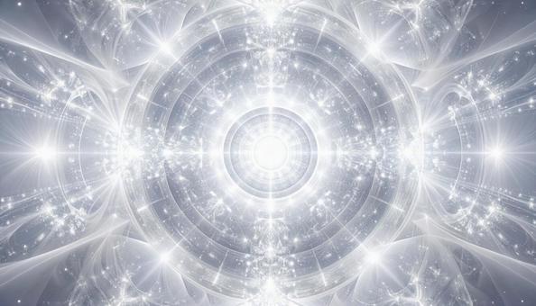 白銀に輝く幾何学アート 白銀に輝く幾何学アートの写真