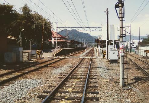 旅立ち 旅立ち 線路,駅,鉄道の写真素材